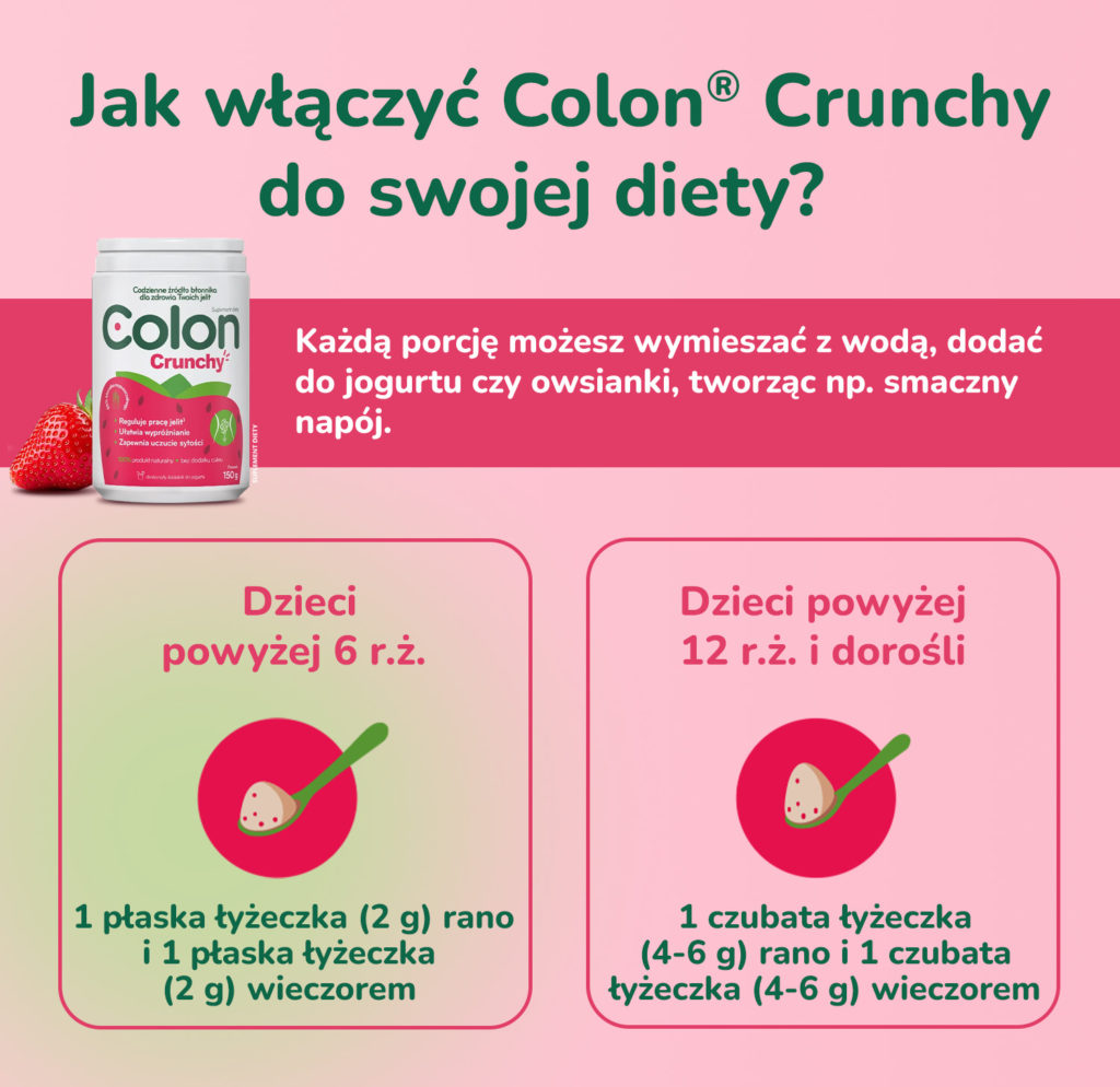 Jak włączyć Colon® Crunchy do swojej diety? - infografika