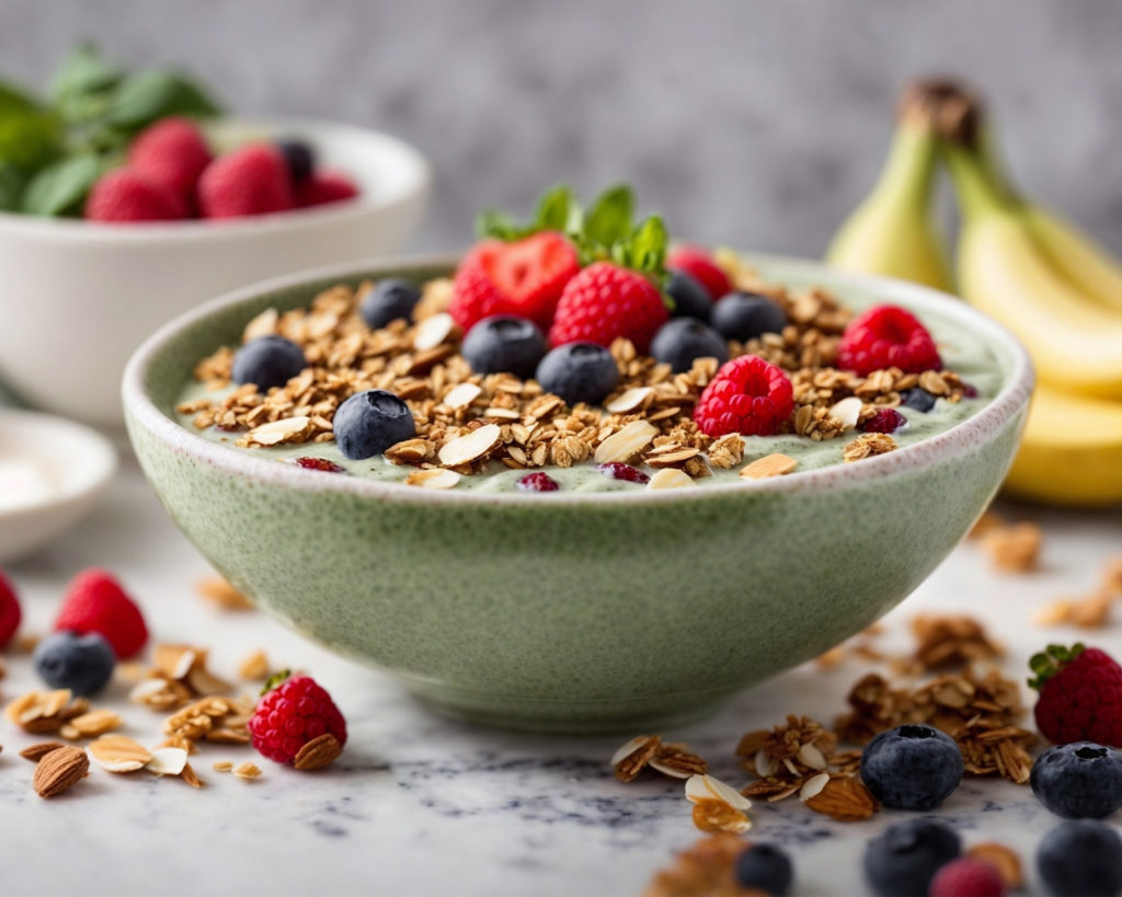 Miska zdrowego jedzenia zawierającego błonnik